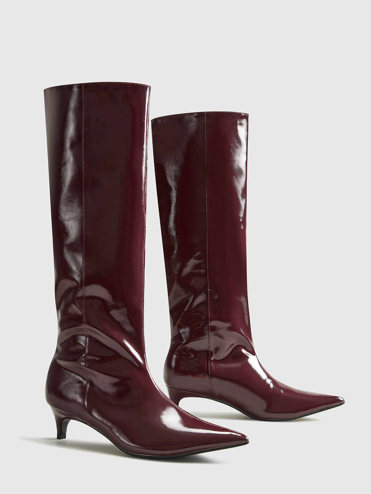 Damen Kniehohe Stiefel Stiletto Bequem
