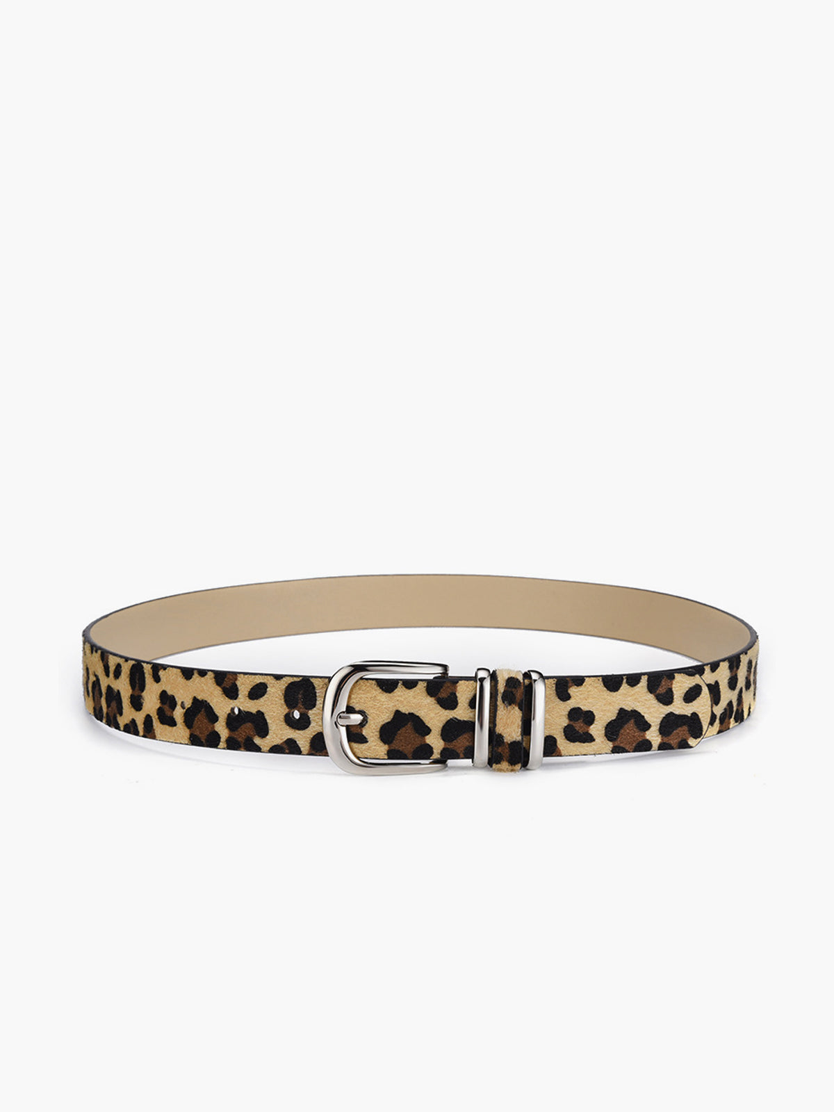 Damen Gürtel Leopard Muster Schnalle Modern Schwarz - Norvielle