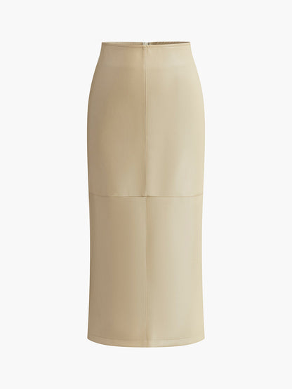 Damen Sommerrock Midi Mit Hoher Taille