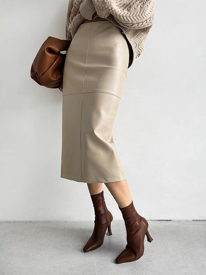 Damen Sommerrock Midi Mit Hoher Taille - Norvielle