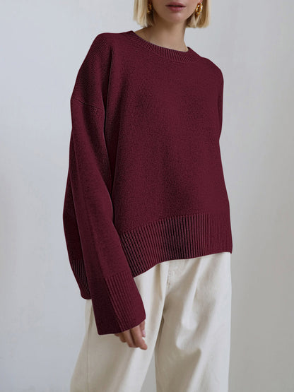 Damen Oversized Pullover Weich Groß