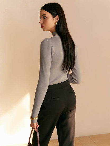 Damen Pullover Slimfit Warm Winter