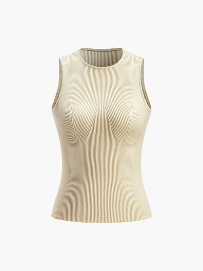 Damen Ärmelloses Tanktop Bodycon Rib