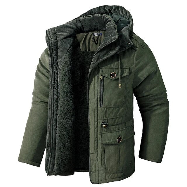 Herren Winterjacke Warm Isoliert Outdoor Stilvoll