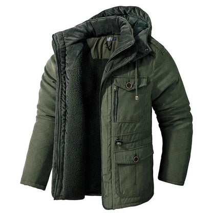 Herren Winterjacke Warm Isoliert Outdoor Stilvoll