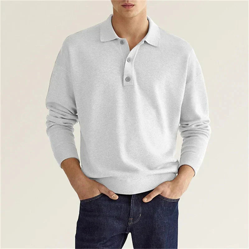 Herren Langarm Polo-Shirt Klassisch