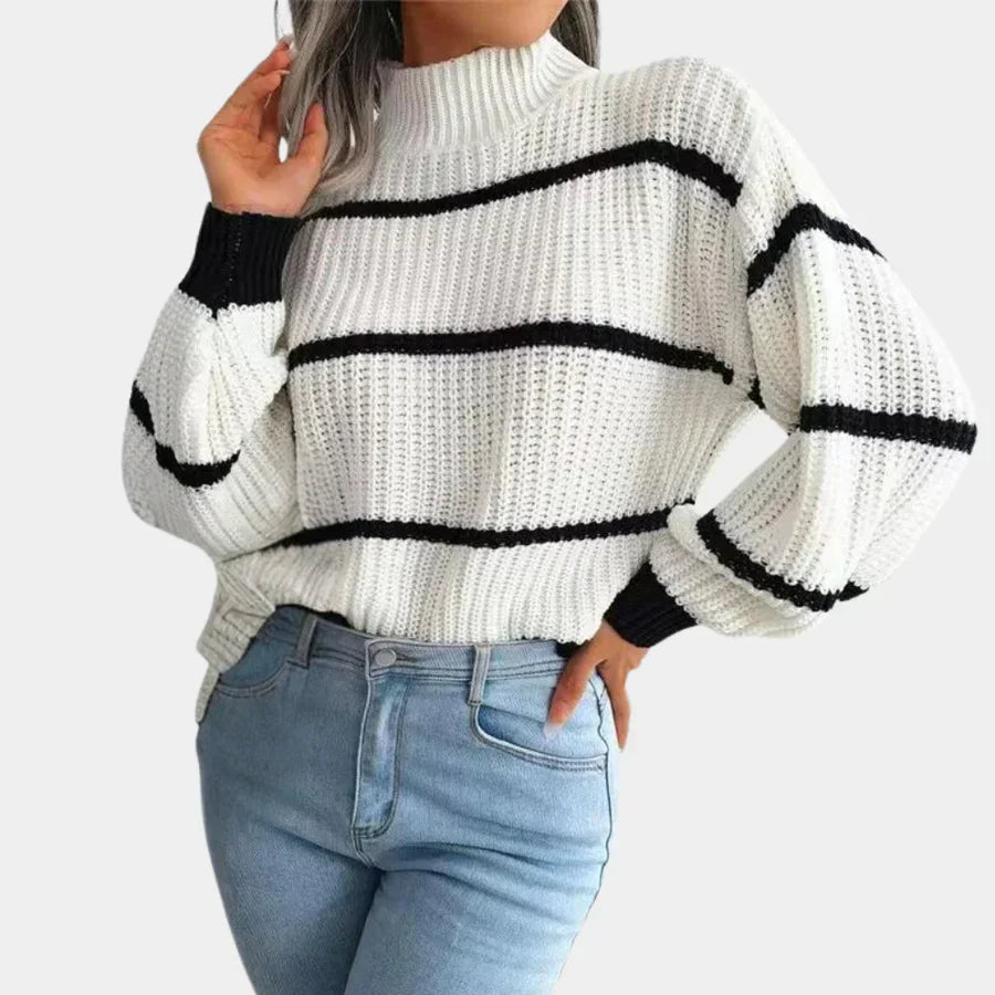 Damen Pullover Baumwolle Elegant Weich