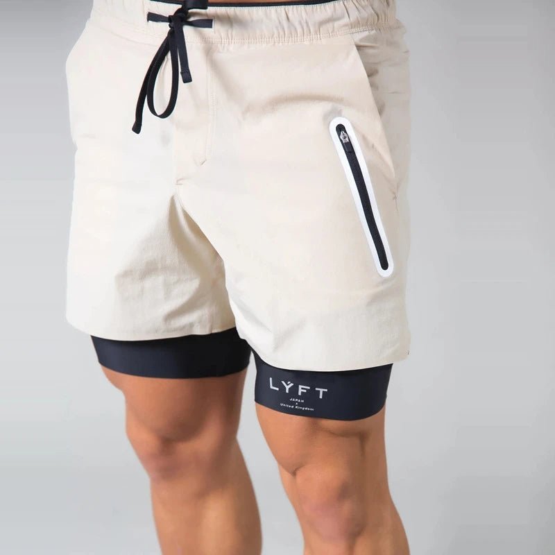 Herren 2-in-1 Sportshorts Laufhose Trainingshose