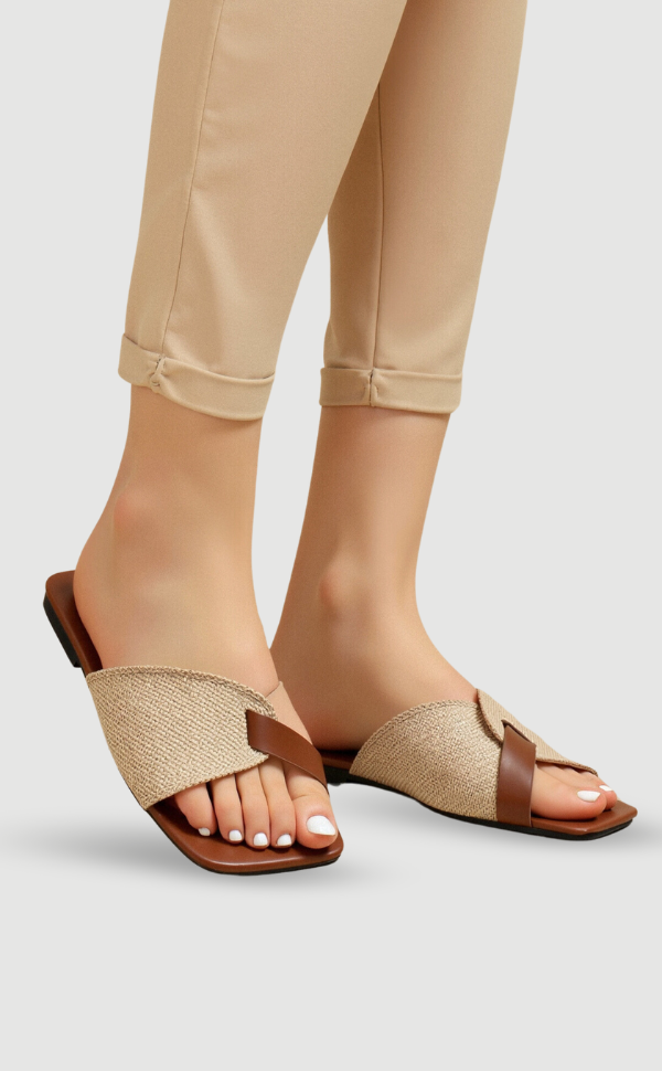 Damen Sandalen Lederoptik Sommer