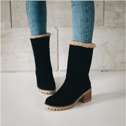 Damen Winterstiefel Warm Gefüttert Schneesicher