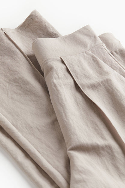 Damenhose Bequem Weit Komfort Bundfalten