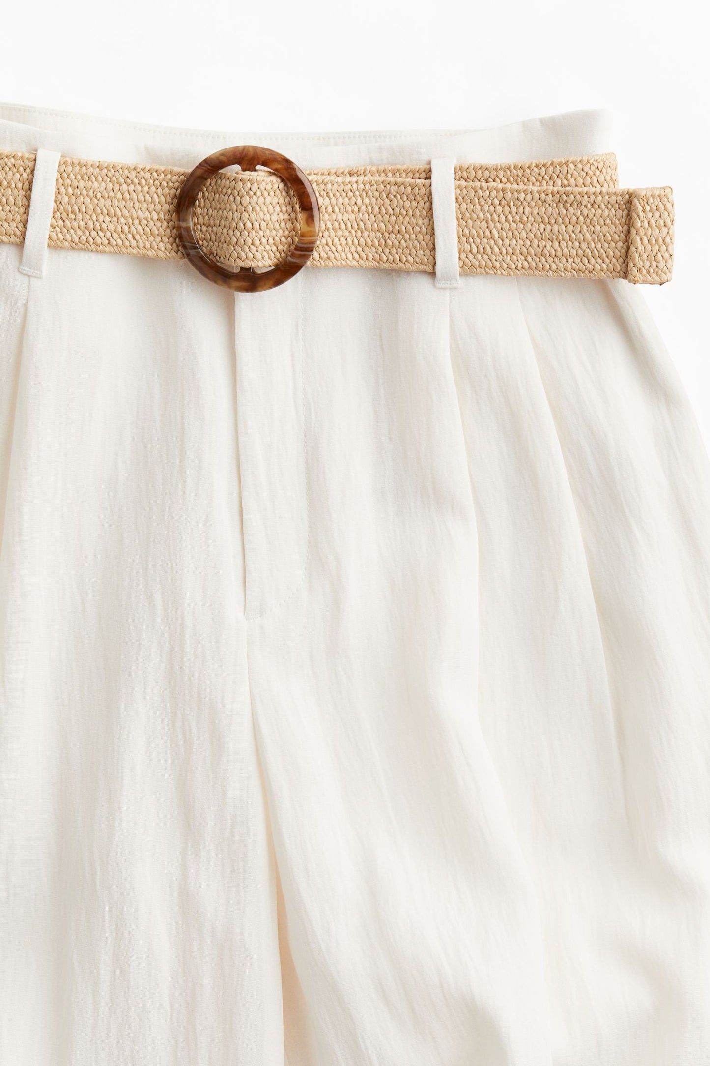 Damen Leinenhose Mit Gürtel Bequem