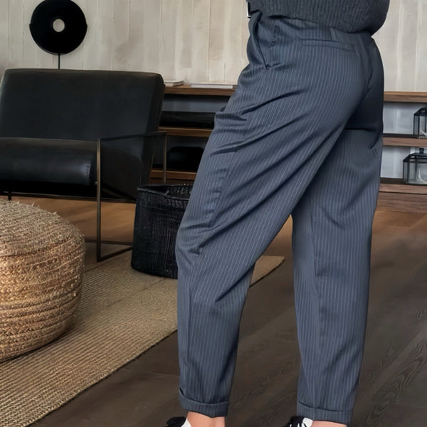 Damen Anzughose Streifen Elegant
