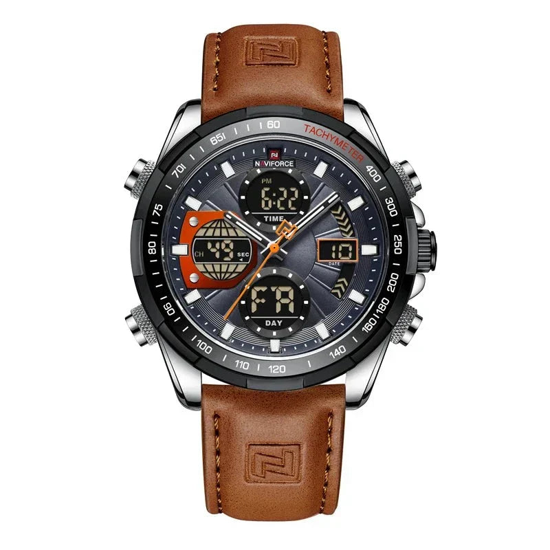 Herren Edelstahl Armbanduhr Marine Chrono