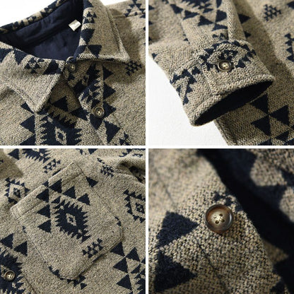 Herren Westernhemd Baumwolle Blau