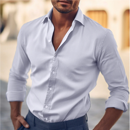 Herren Klassisches Slimfit Hemd Modern