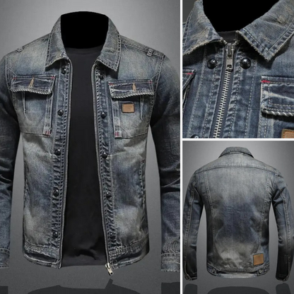 Herren Jeansjacke Regular Fit Klassisch Baumwolle