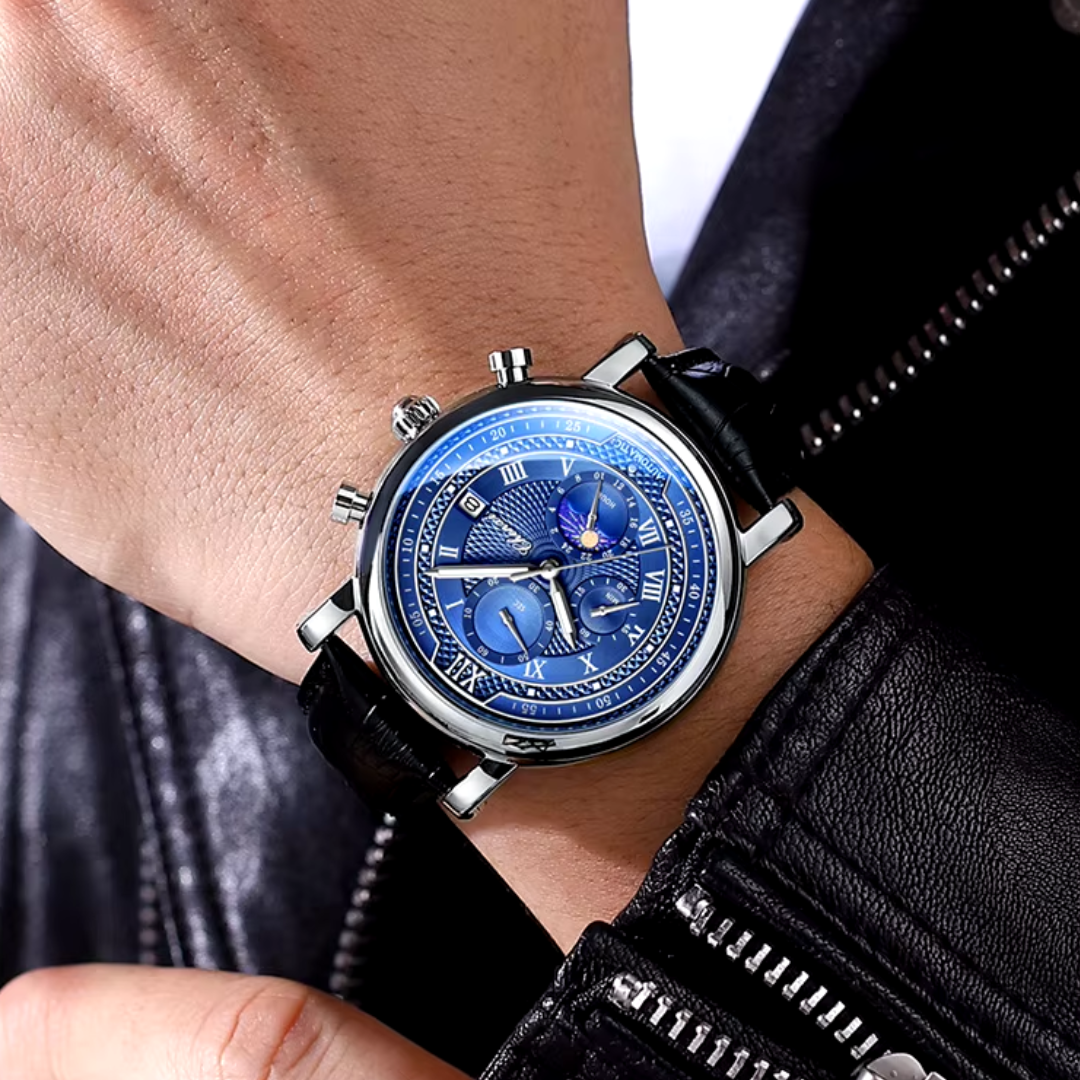 Herrenuhr Lederarmband Quarz