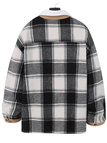 Herren Übergangsjacke Karomuster Lässig Modern