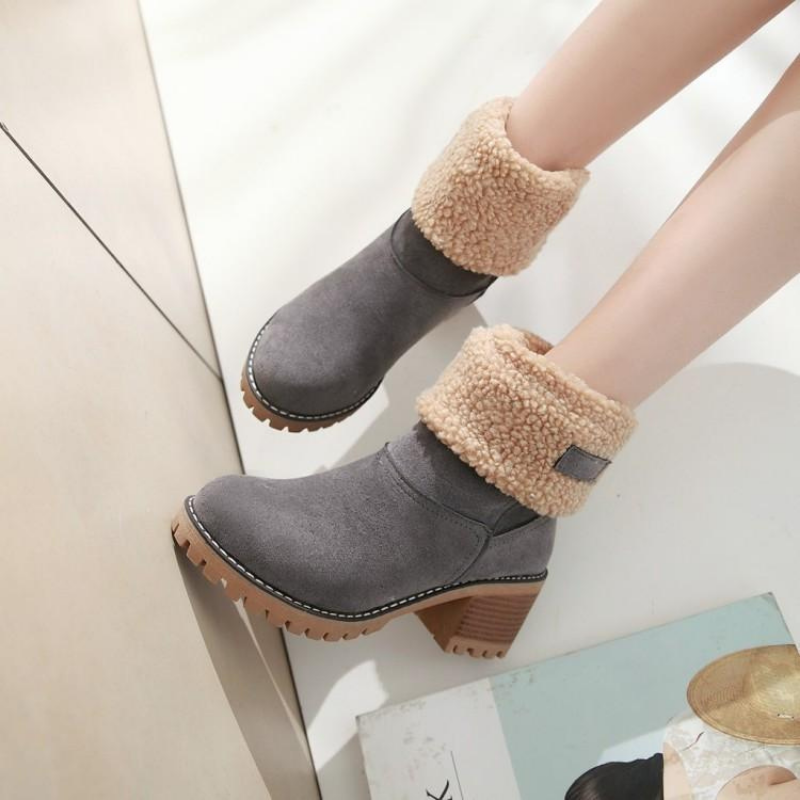 Damen Winterstiefel Warm Gefüttert Schneesicher