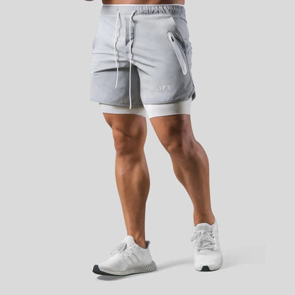 Herren 2-in-1 Sportshorts Laufhose Trainingshose
