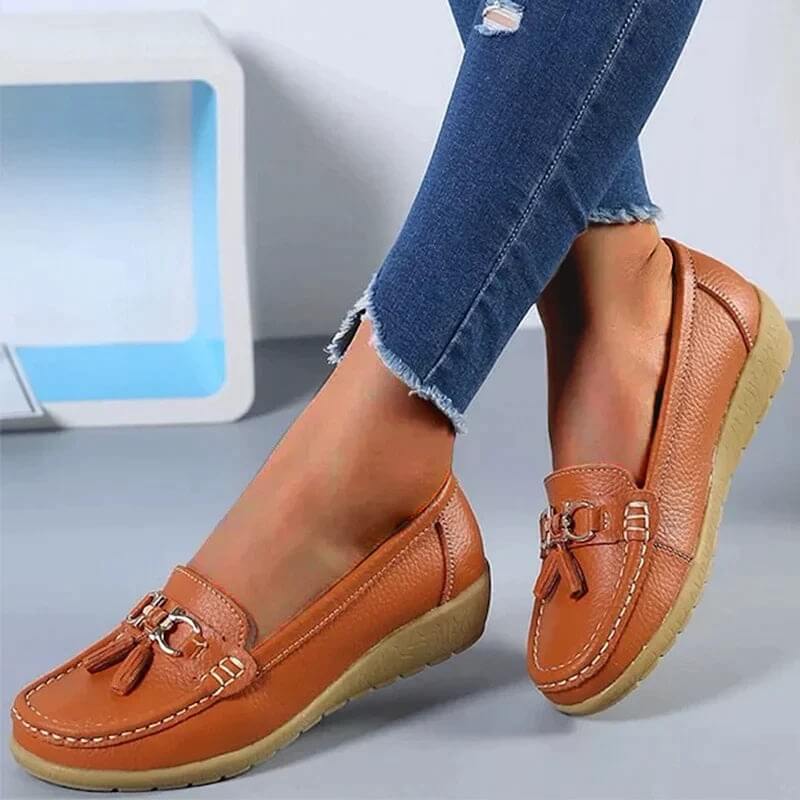 Orthopädische Damen Halbschuhe Leder Komfort