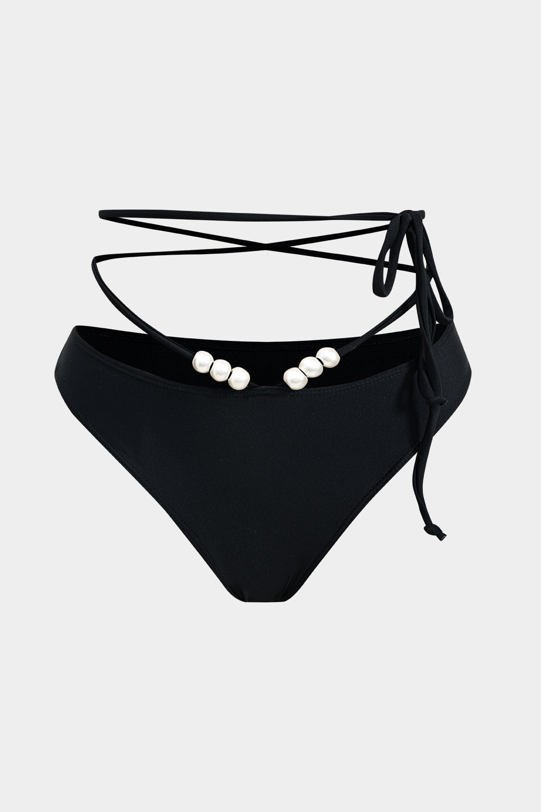 Damen Bikini-Set 3-teilig Perlen Wickelband-Design
