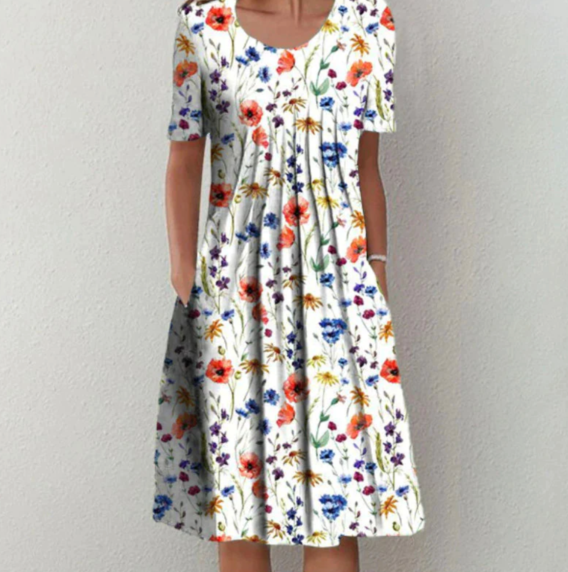 Damen Sommerkleid Blumenmuster Lockerer Schnitt - Norvielle