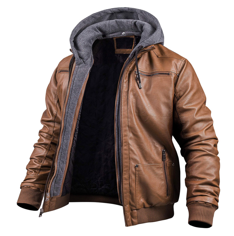 Echtleder Damen Winterjacke mit Kapuze