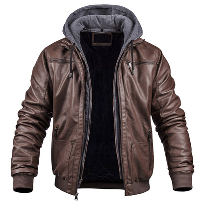 Echtleder Damen Winterjacke mit Kapuze