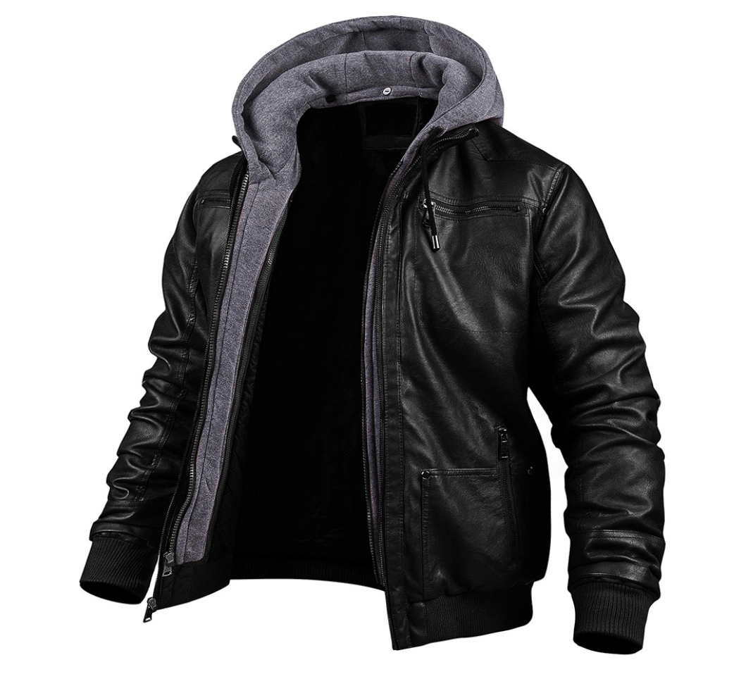 Echtleder Damen Winterjacke mit Kapuze