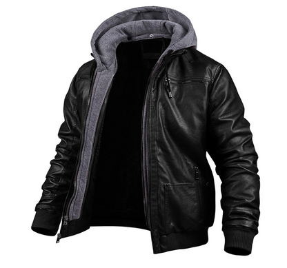 Echtleder Damen Winterjacke mit Kapuze