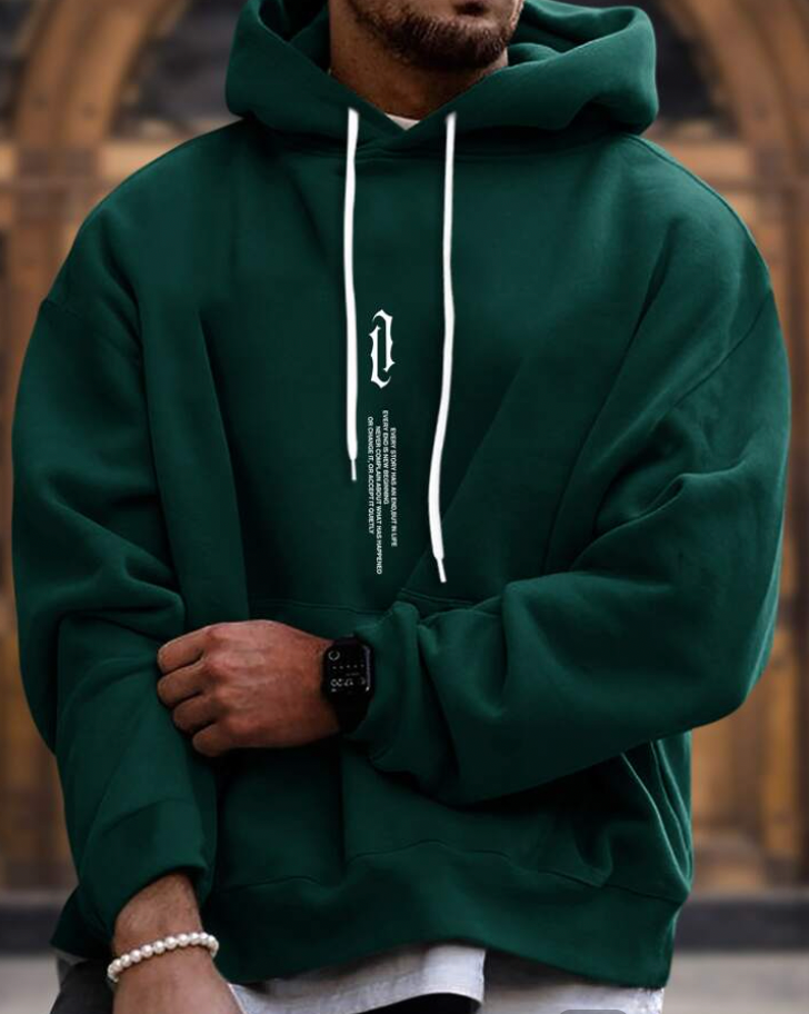 Herren Kapuzenpullover Bequem Sportlich Grau
