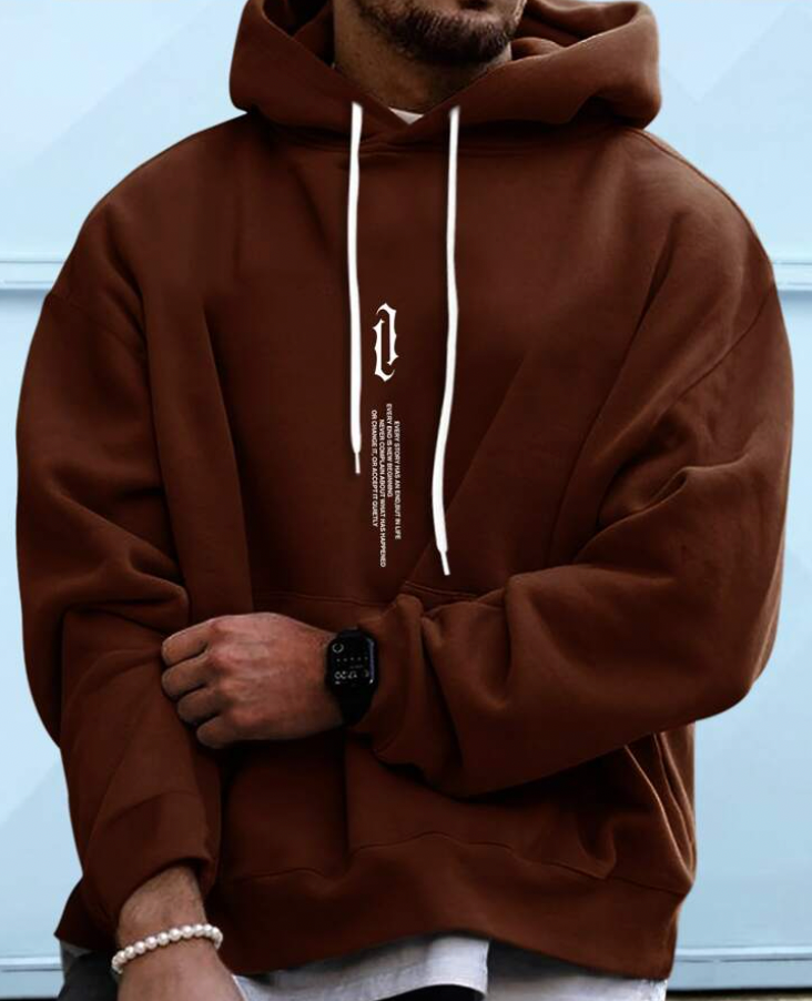 Herren Kapuzenpullover Bequem Sportlich Grau