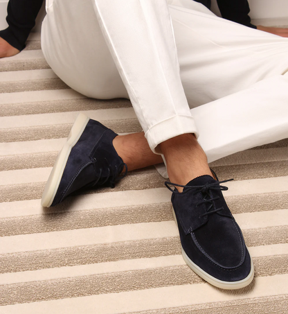 Herren Loafers Bequem Leder Schwarz - Norvielle