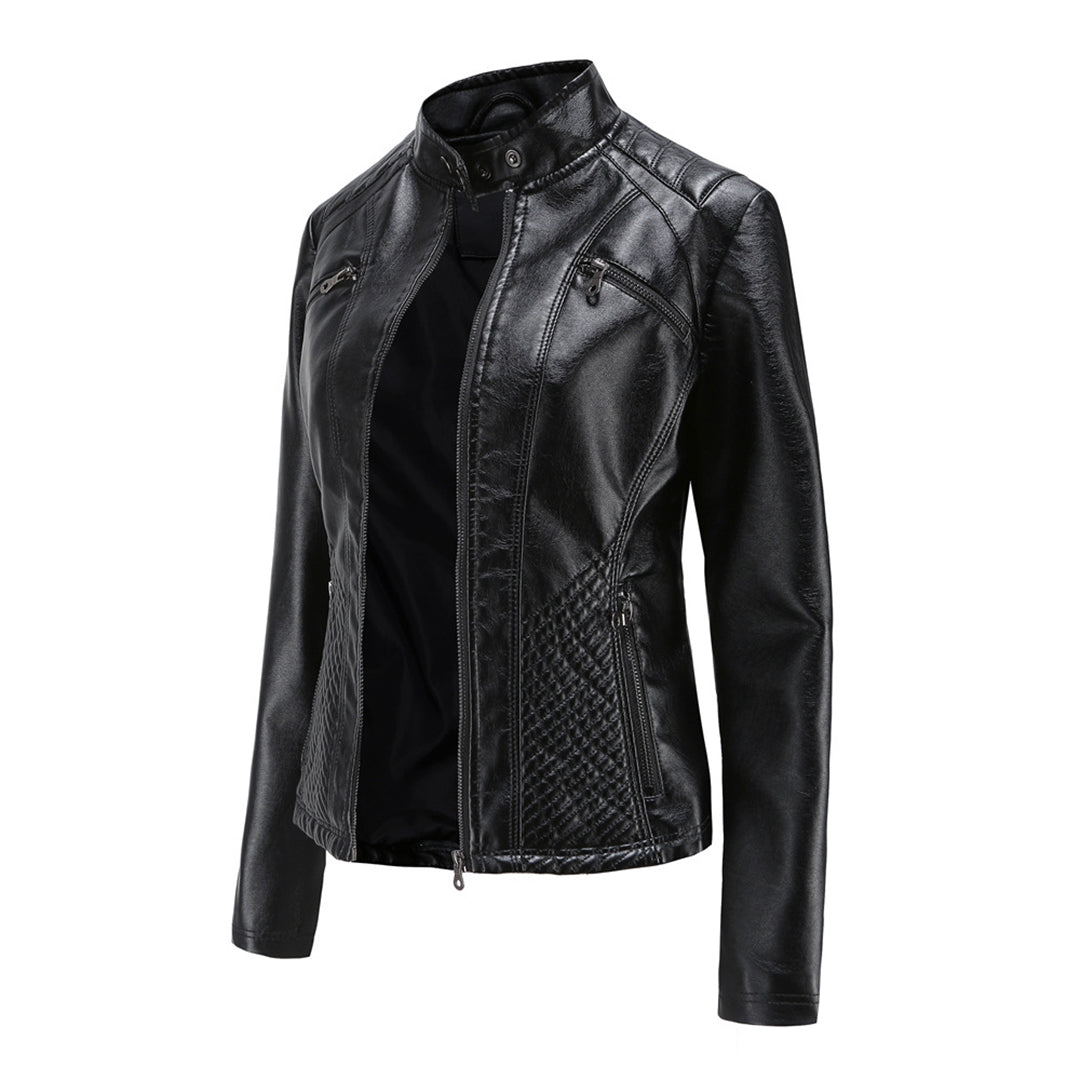 Damen Jacke Modern Steppnähte Schulterpartie