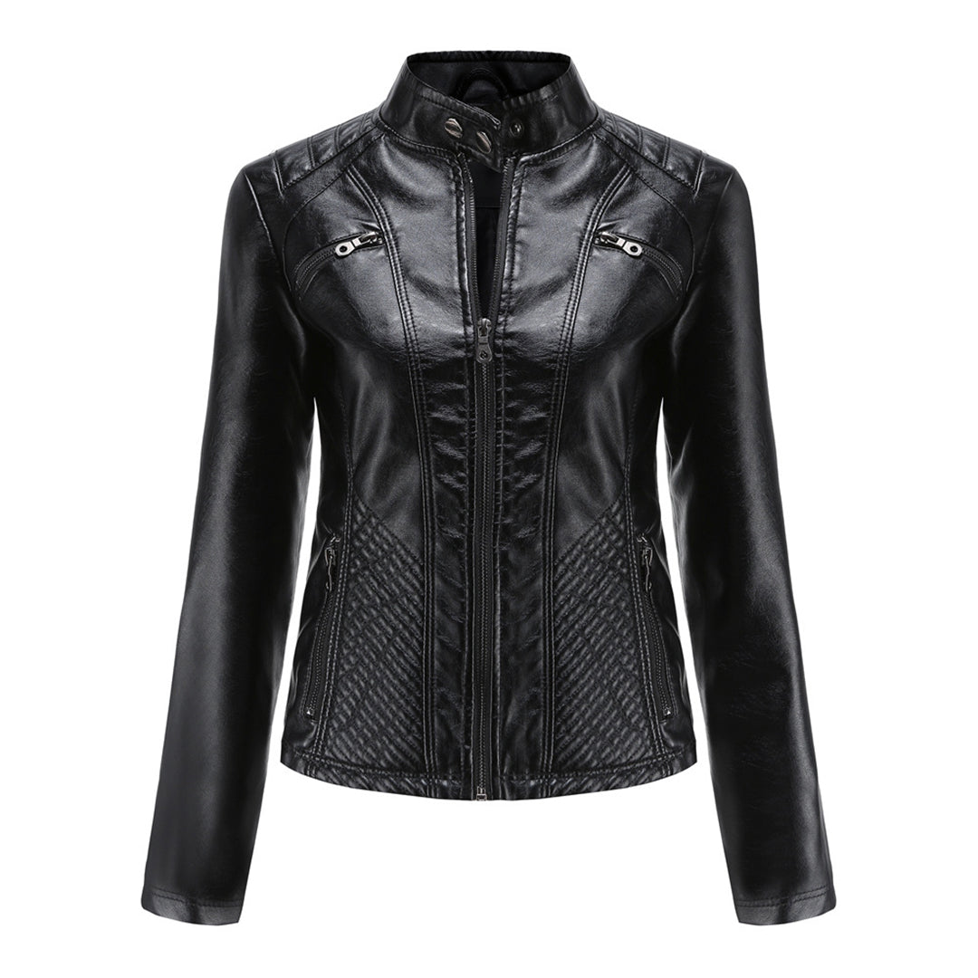 Damen Jacke Modern Steppnähte Schulterpartie