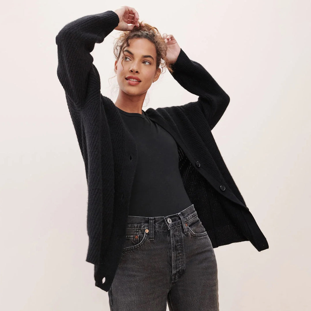 Damen Oversized Cardigan Warm