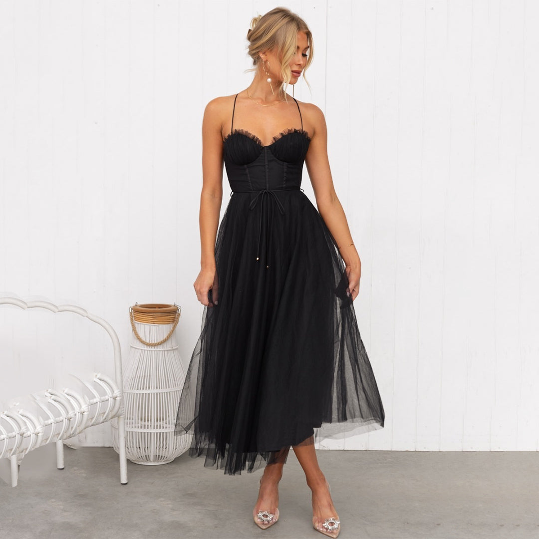 Damen Midi Kleid Stilvolles Abendkleid Elegantes Design