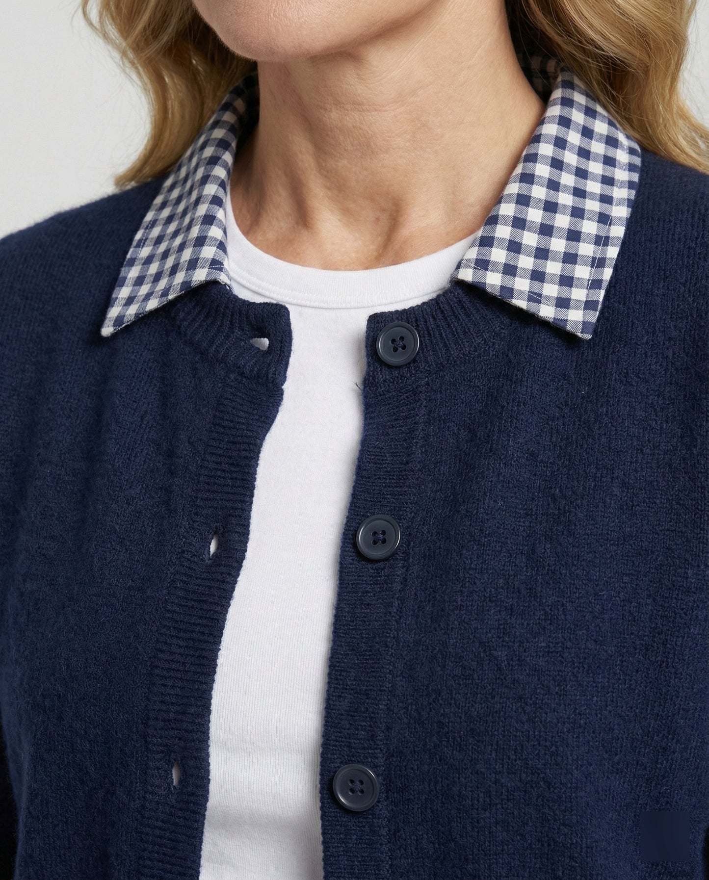 Damen Strickpullover Blau Lagenlook