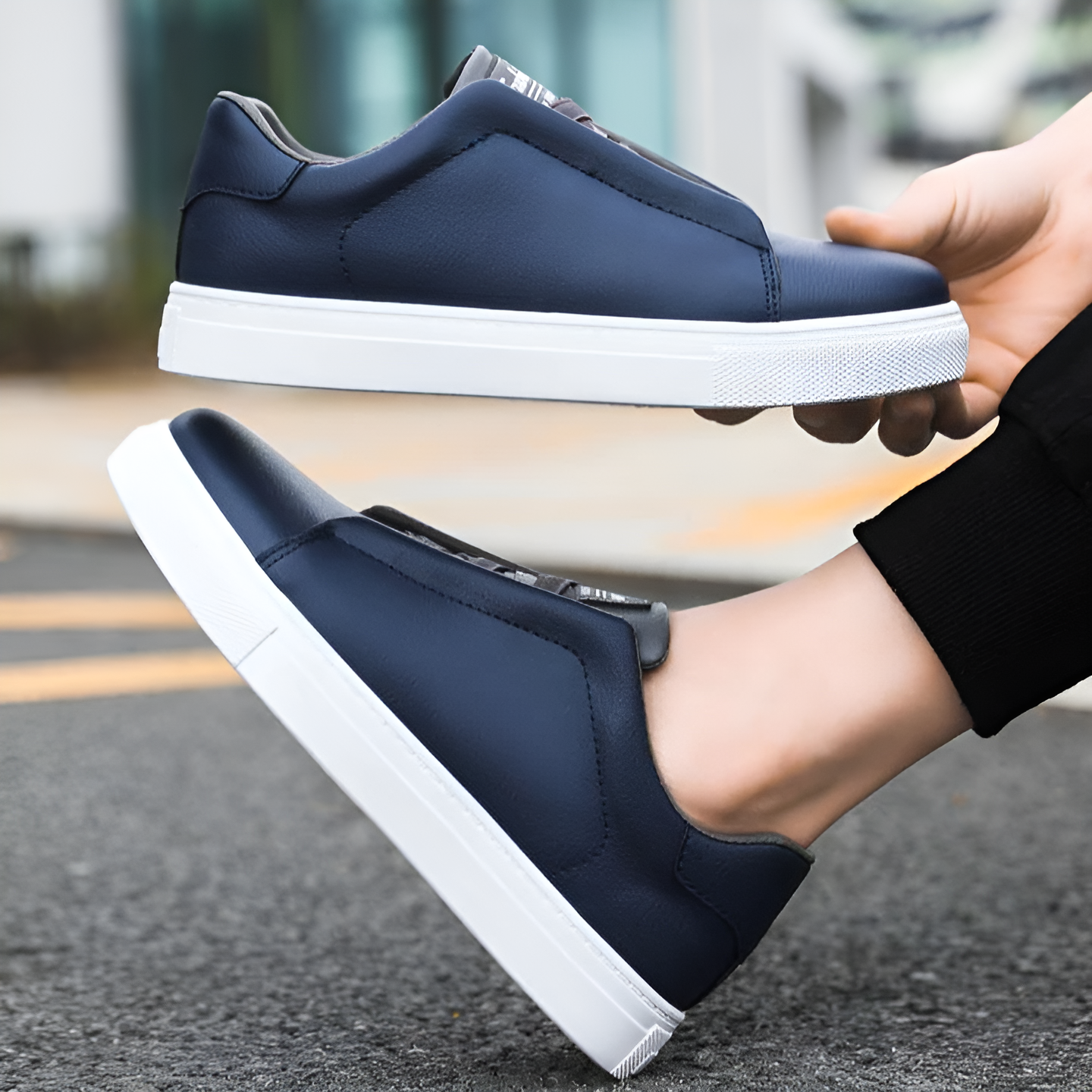 Herren Sneaker Leder Hochwertig