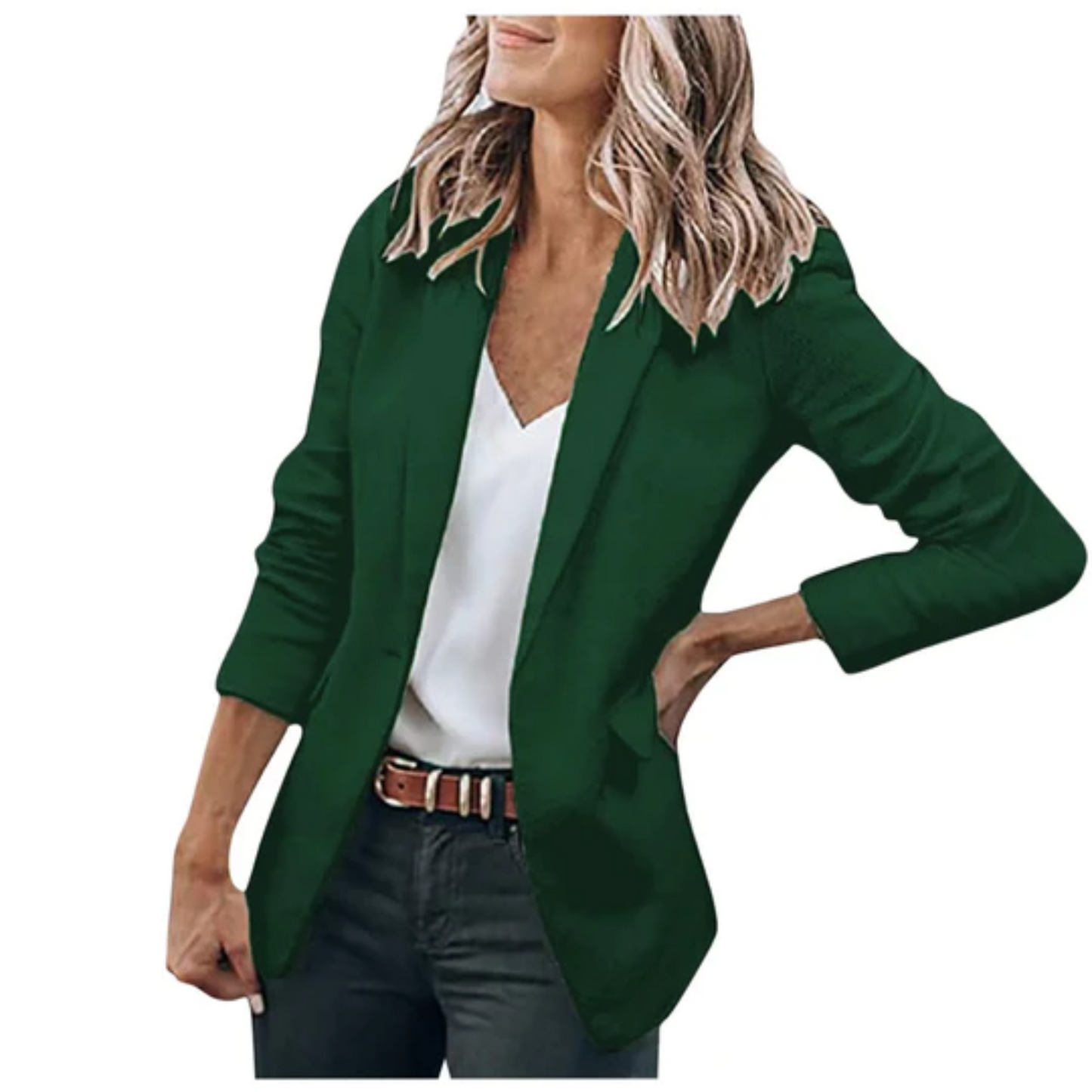 Damen Büroblazer Offener Schnitt Modern