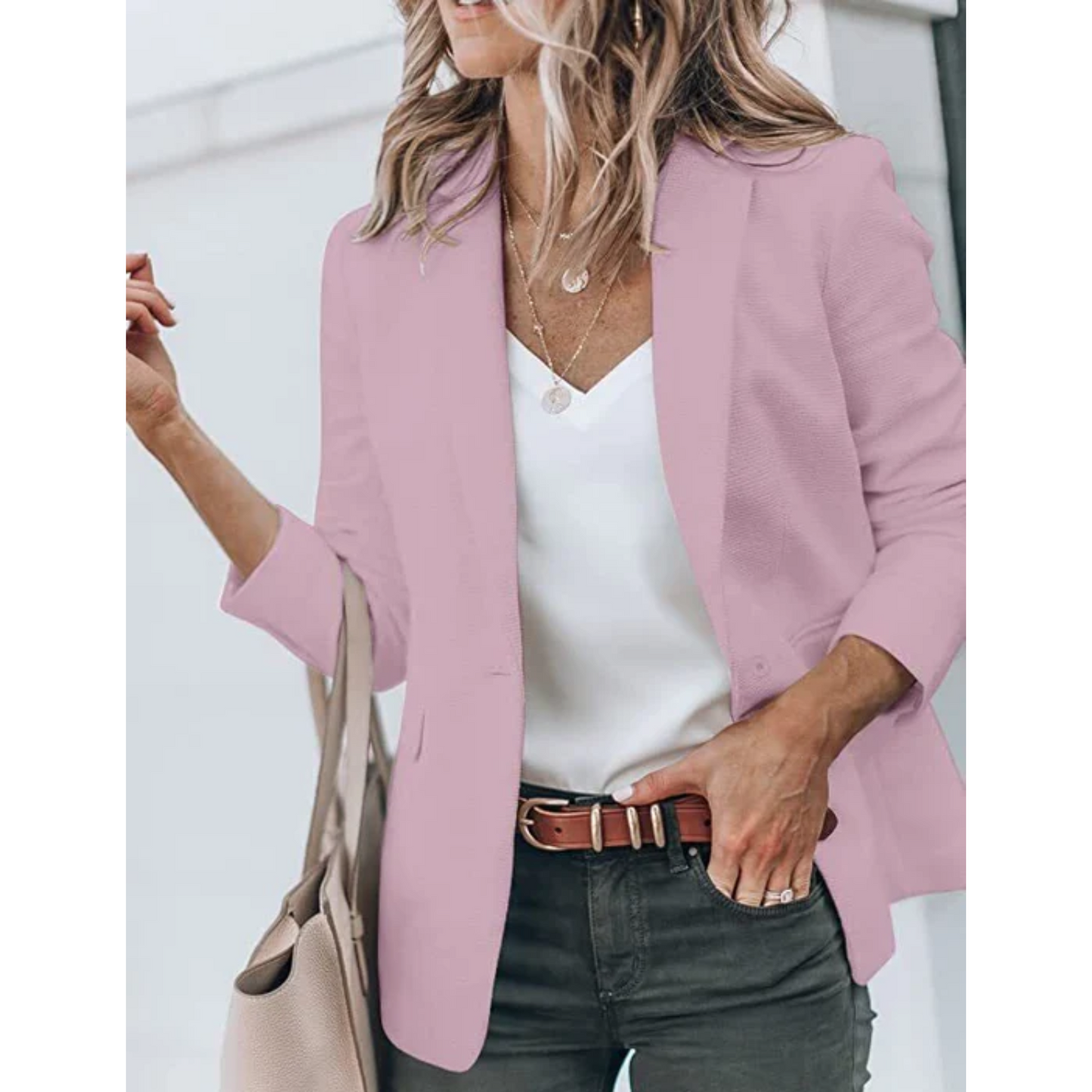 Damen Büroblazer Offener Schnitt Modern