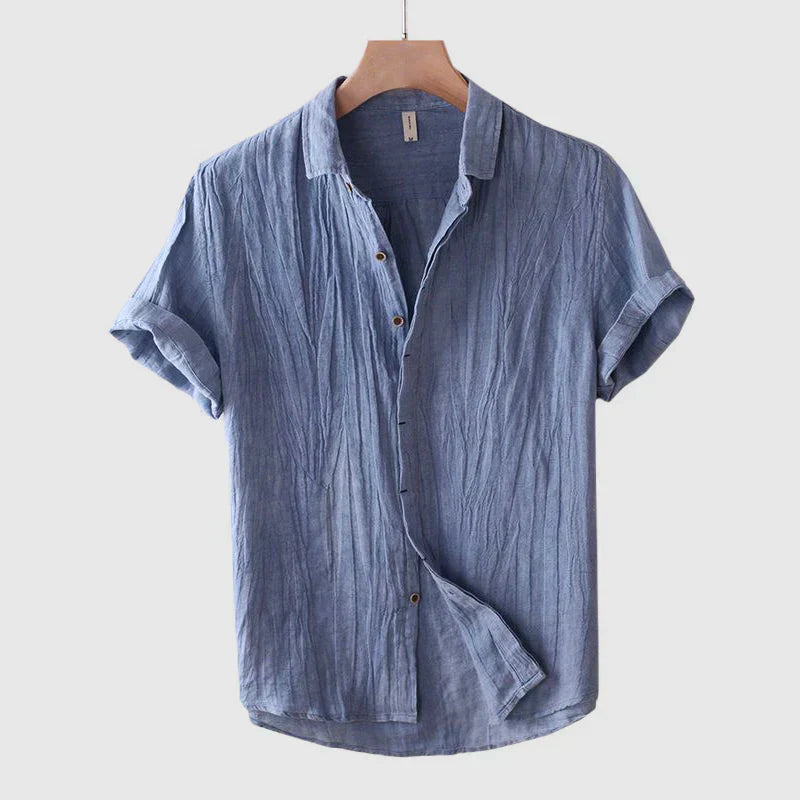 Herren Leinenhemd Slim Fit Sommerweiß