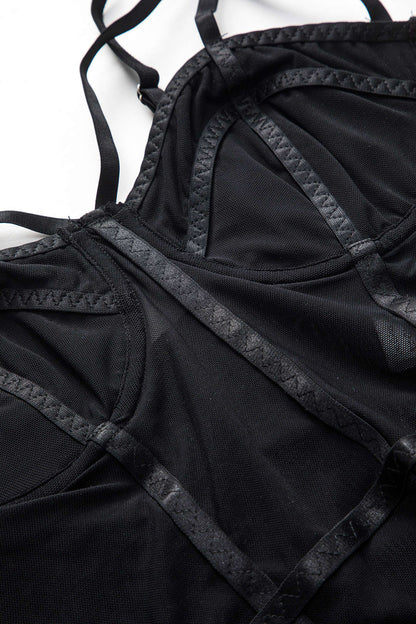 Damen BH Spaghettiträger Bügel-BH Mesh