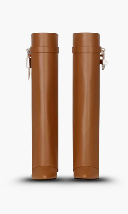 Damen Stiefel Hochwertig Elegant Vegan Lederoptik