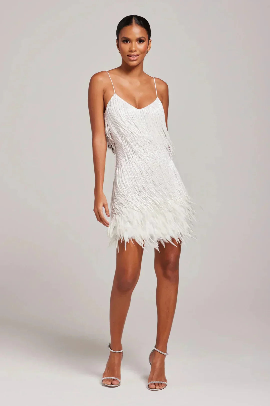 Damen Robe Mit Fransen Elegant