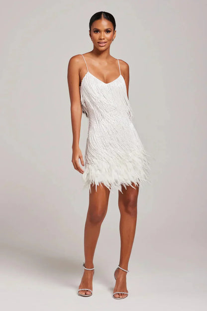 Damen Robe Mit Fransen Elegant