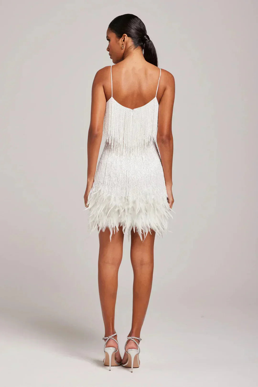 Damen Robe Mit Fransen Elegant