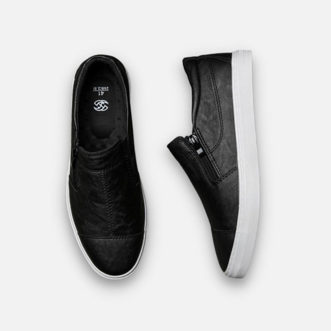 Herren Lederschuhe Italienische Qualität Schwarz - Norvielle